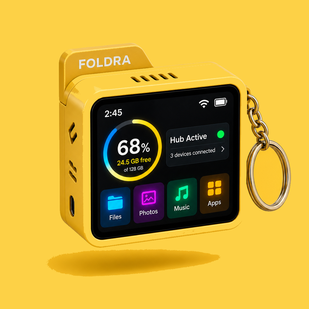 Foldra pocket cloud device