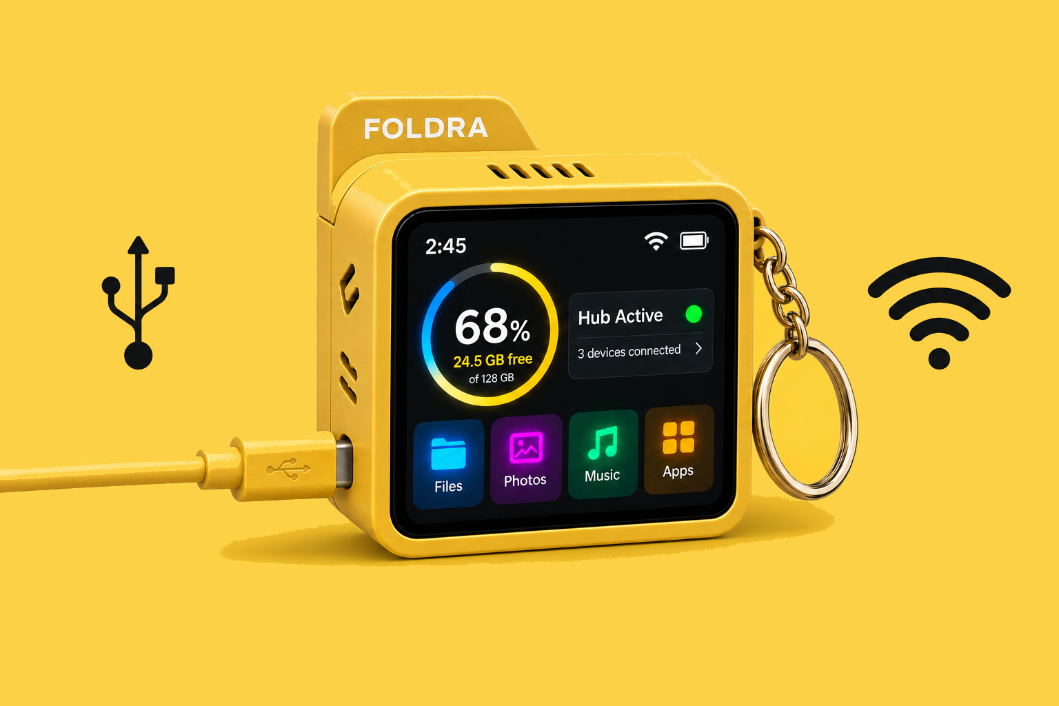 Foldra USB and wireless dual mode